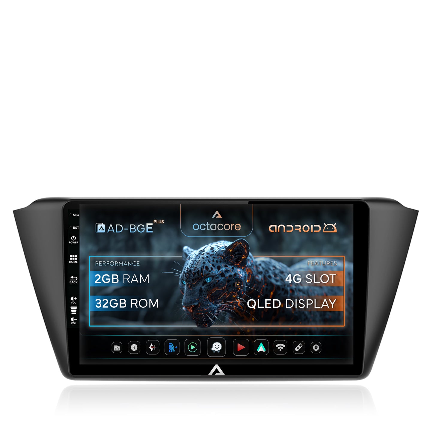 Navigatie Skoda Fabia (2015+), Android, E-Octacore / 2GB RAM + 32GB ROM, 9 Inch - AD-BGE9002+AD-BGRKIT039