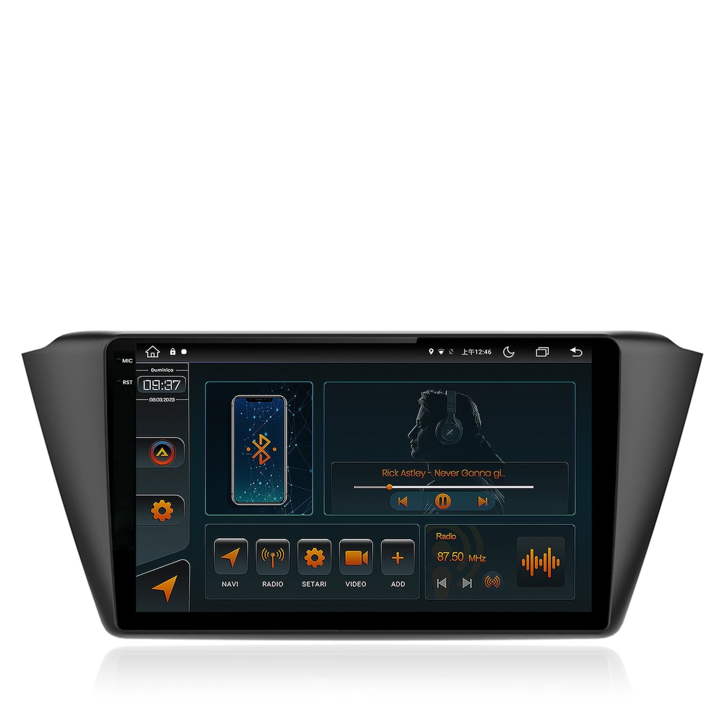 Navigatie Skoda Fabia (2015+), Android, V-Octacore / 4GB RAM + 64GB ROM, 9.5 Inch - AD-BGV9004+AD-BGRKIT039