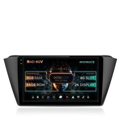 Navigatie Skoda Fabia (2015+), Android, V-Octacore / 4GB RAM + 64GB ROM, 9.5 Inch - AD-BGV9004+AD-BGRKIT039