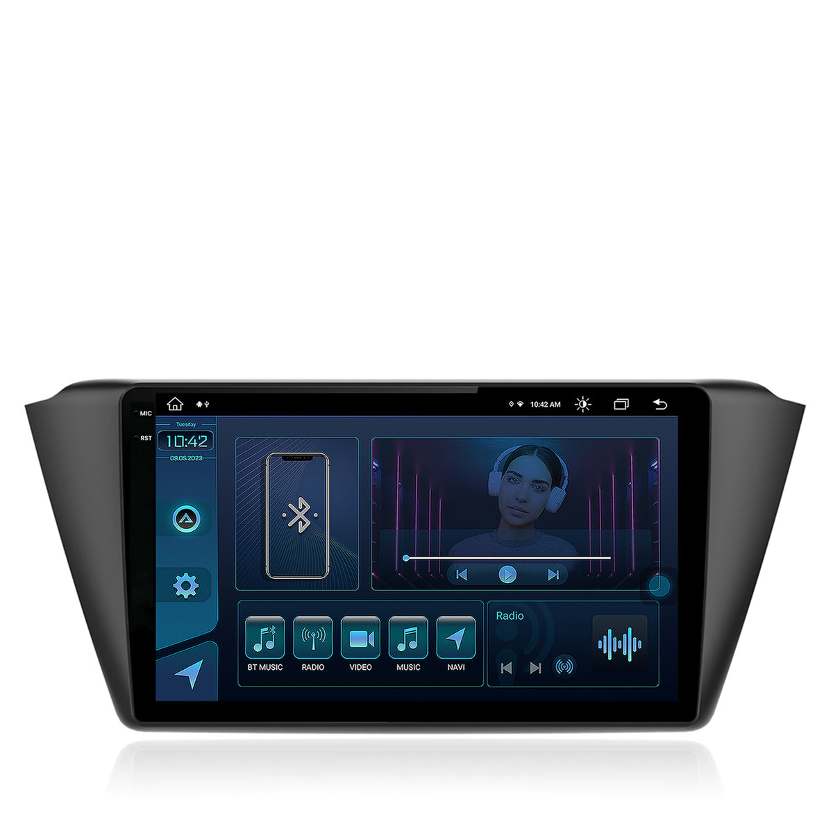 Navigatie Skoda Fabia (2015+), Android, X-Octacore / 8GB RAM + 256GB ROM, 9.5 Inch - AD-BGX9008+AD-BGRKIT039