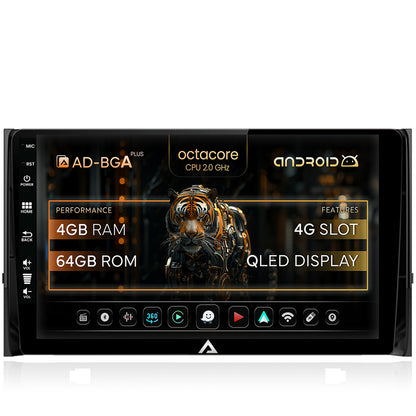Navigatie Skoda Kodiaq, Android, A-Octacore / 4GB RAM + 64GB ROM, 10.1 Inch - AD-BGA10004+AD-BGRKIT028