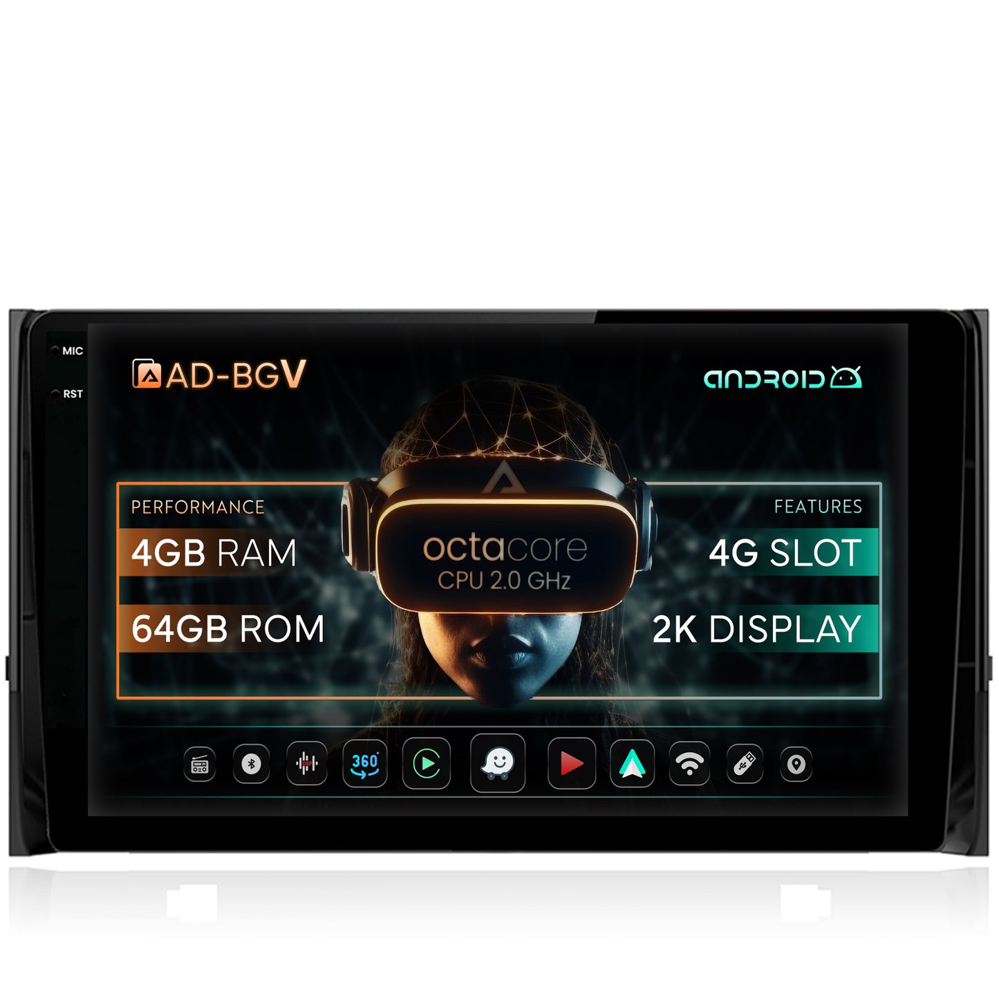 Navigatie Skoda Kodiaq, Android, V-Octacore / 4GB RAM + 64GB ROM, 10.36 Inch - AD-BGV10004+AD-BGRKIT028