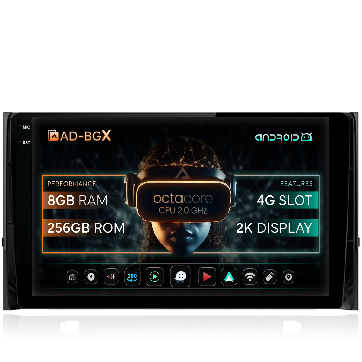 Navigatie Skoda Kodiaq, Android, X-Octacore / 8GB RAM + 256GB ROM, 10.36 Inch - AD-BGX10008+AD-BGRKIT028
