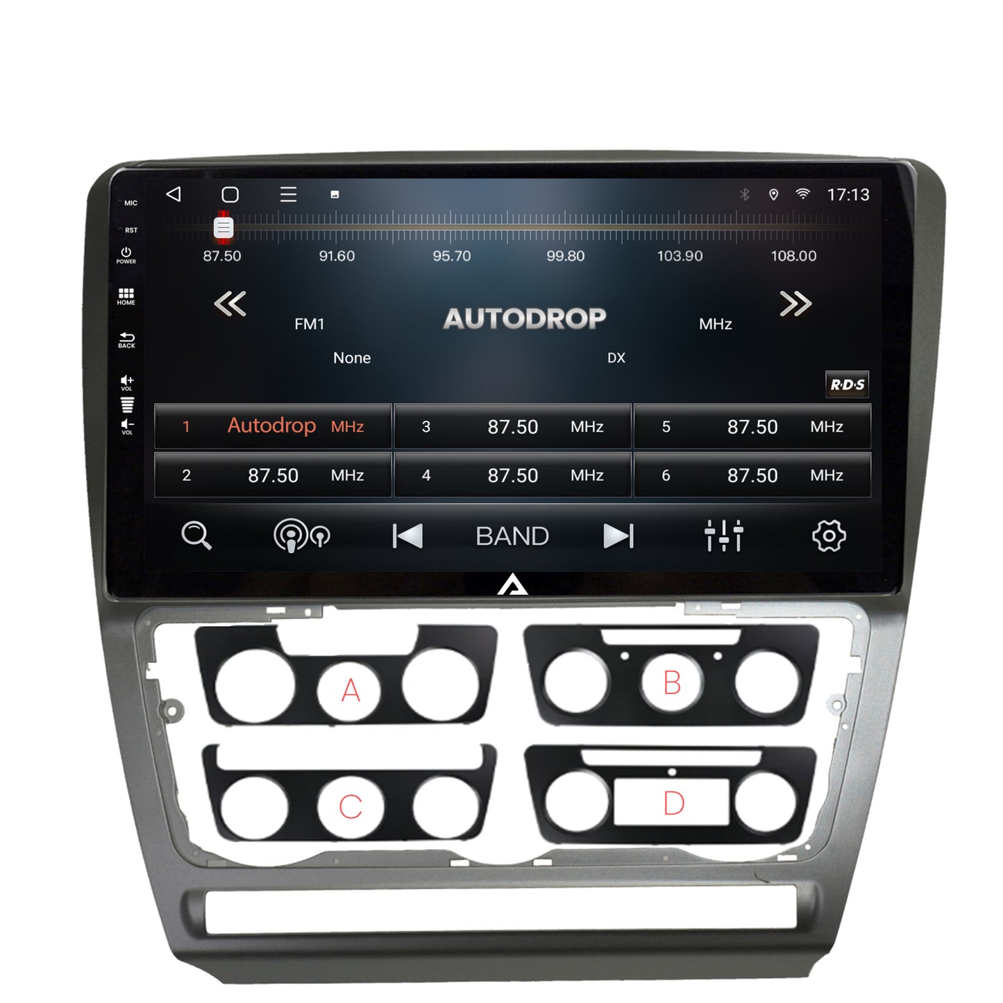 Navigatie Skoda Octavia 2, Android, E-Octacore / 2GB RAM + 32GB ROM, 10.1 Inch - AD-BGE10002+AD-BGRKIT048