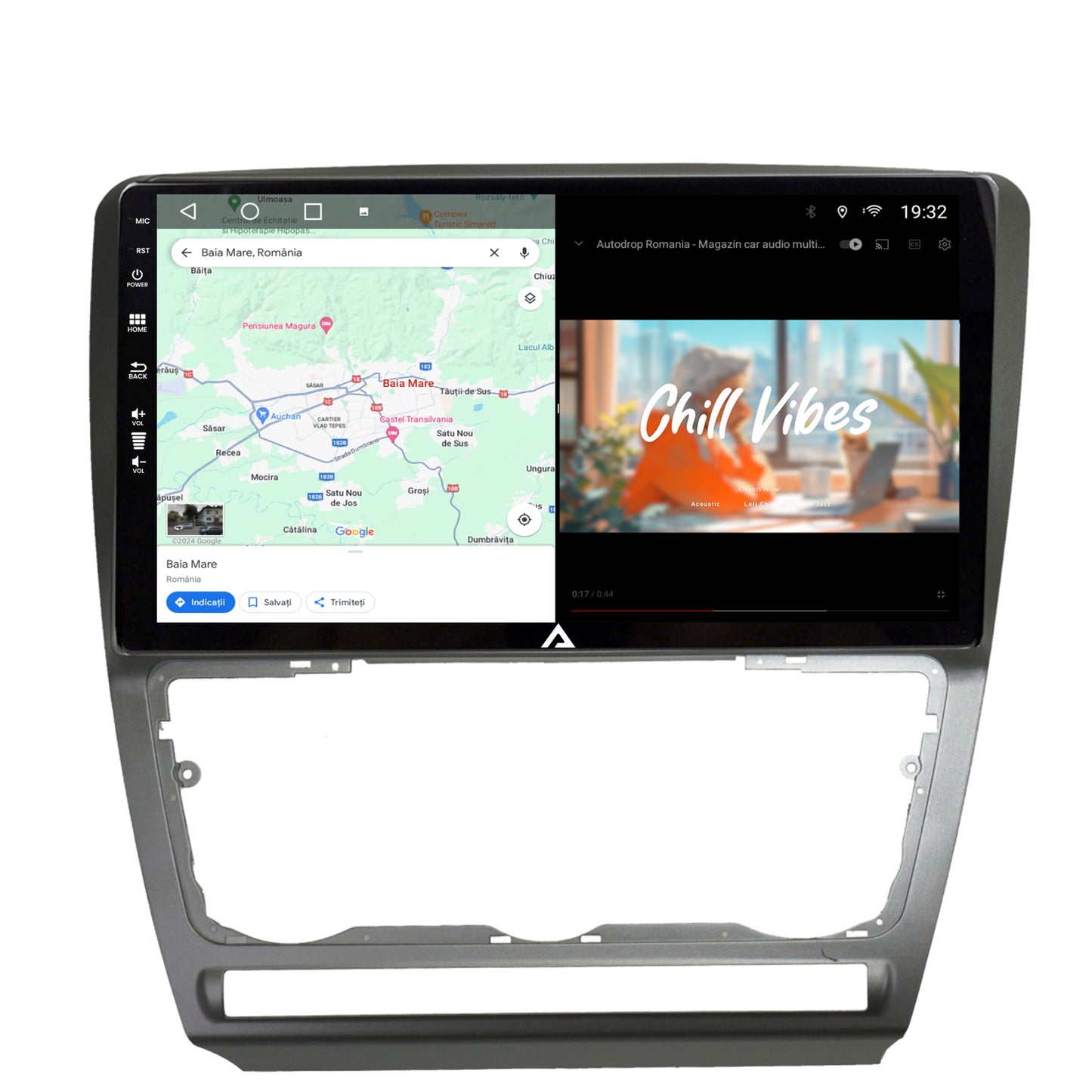 Navigatie Skoda Octavia 2, Android, A-Octacore / 4GB RAM + 64GB ROM, 10.1 Inch - AD-BGA10004+AD-BGRKIT048