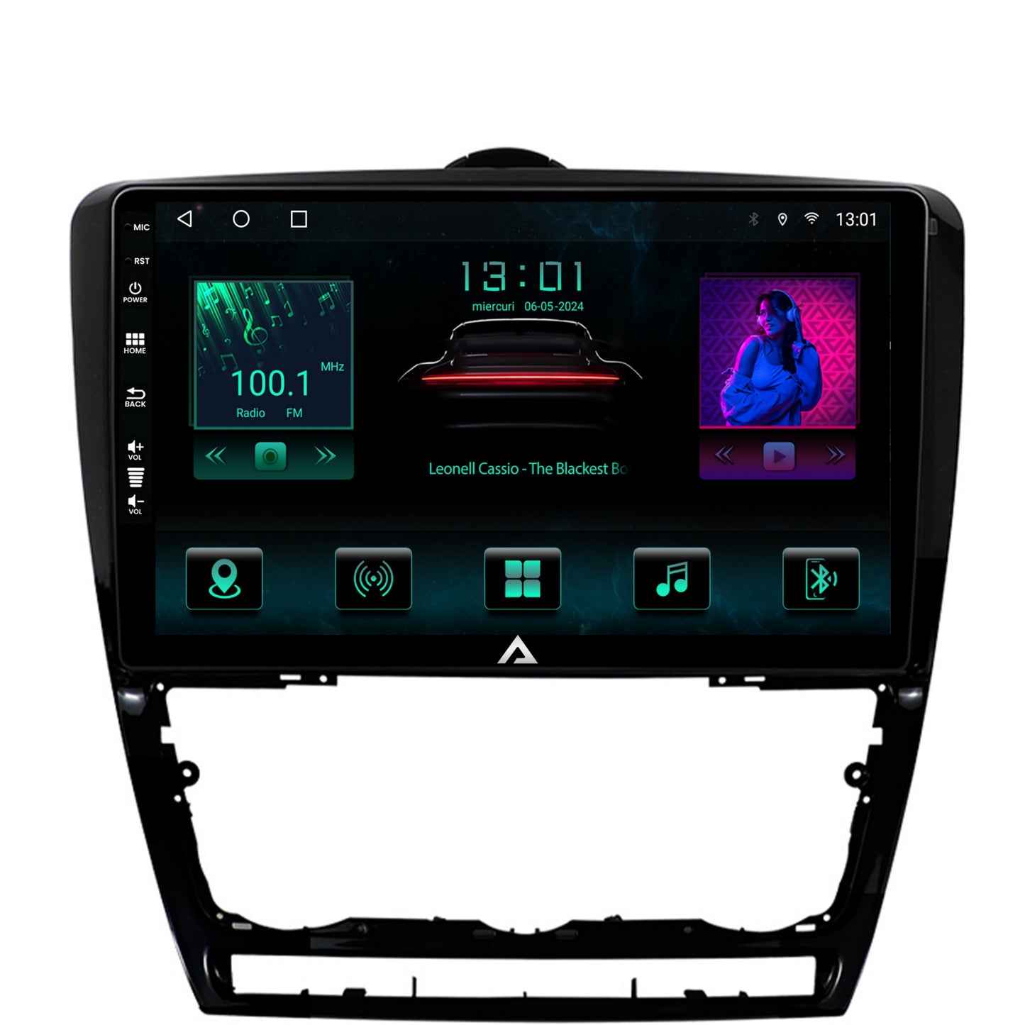 Navigatie Skoda Octavia 2, Android, A-Octacore / 4GB RAM + 64GB ROM, 10.1 Inch - AD-BGA10004+AD-BGRKIT048v2