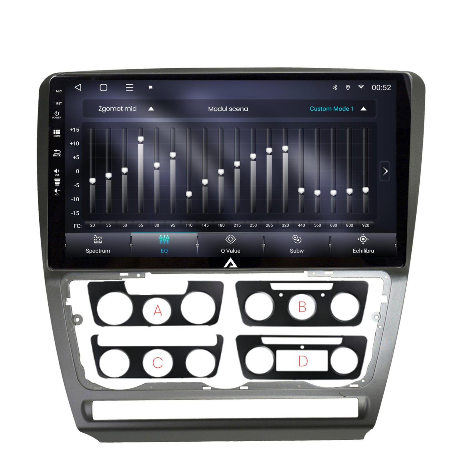 Navigatie Skoda Octavia 2, Android, P-Octacore / 2GB RAM + 32GB ROM, 10.1 Inch - AD-BGP10002+AD-BGRKIT048