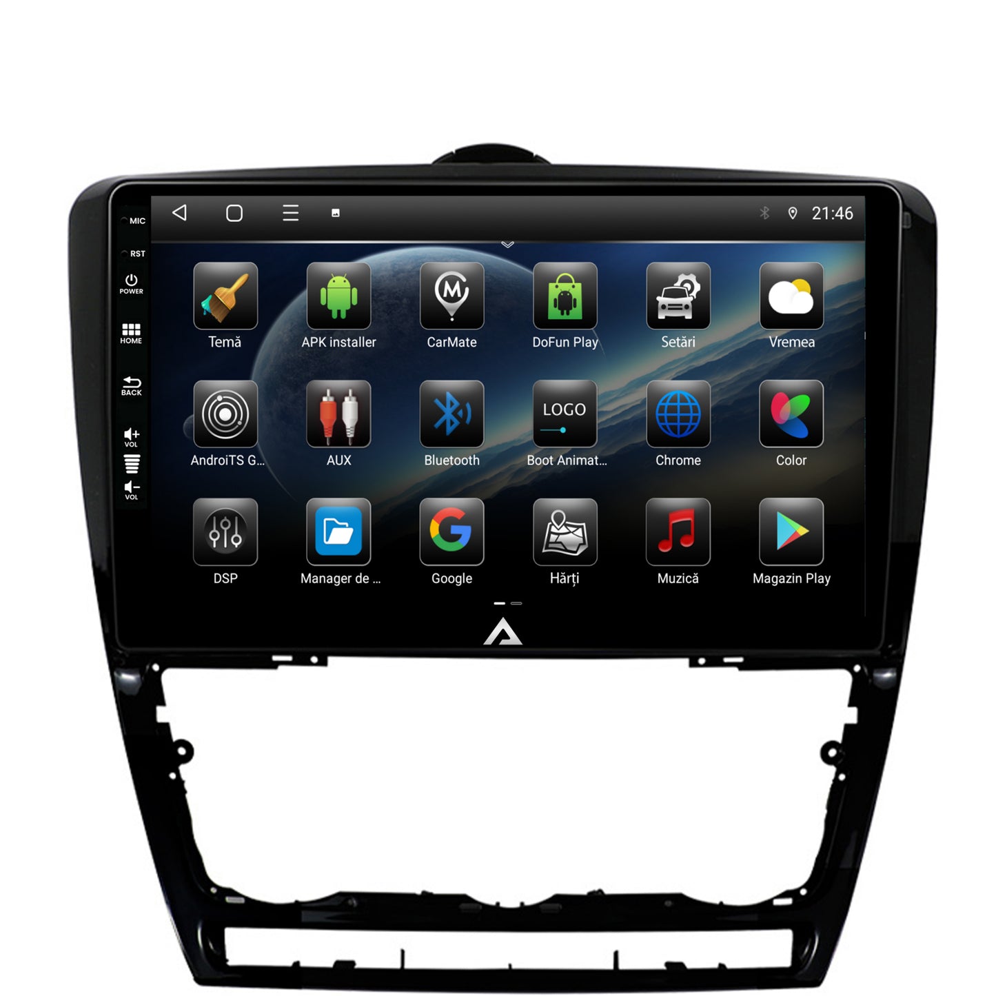 Navigatie Skoda Octavia 2, Android, P-Octacore / 2GB RAM + 32GB ROM, 10.1 Inch - AD-BGP10002+AD-BGRKIT048v2