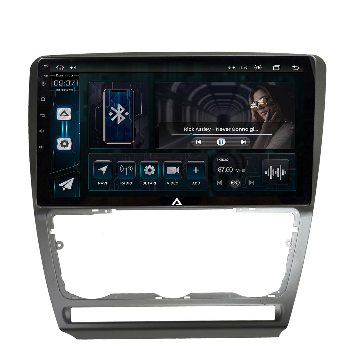 Navigatie Skoda Octavia 2, Android, Z-Octacore / 8GB RAM + 256GB ROM, 10.1 Inch - AD-BGZ10008+AD-BGRKIT048