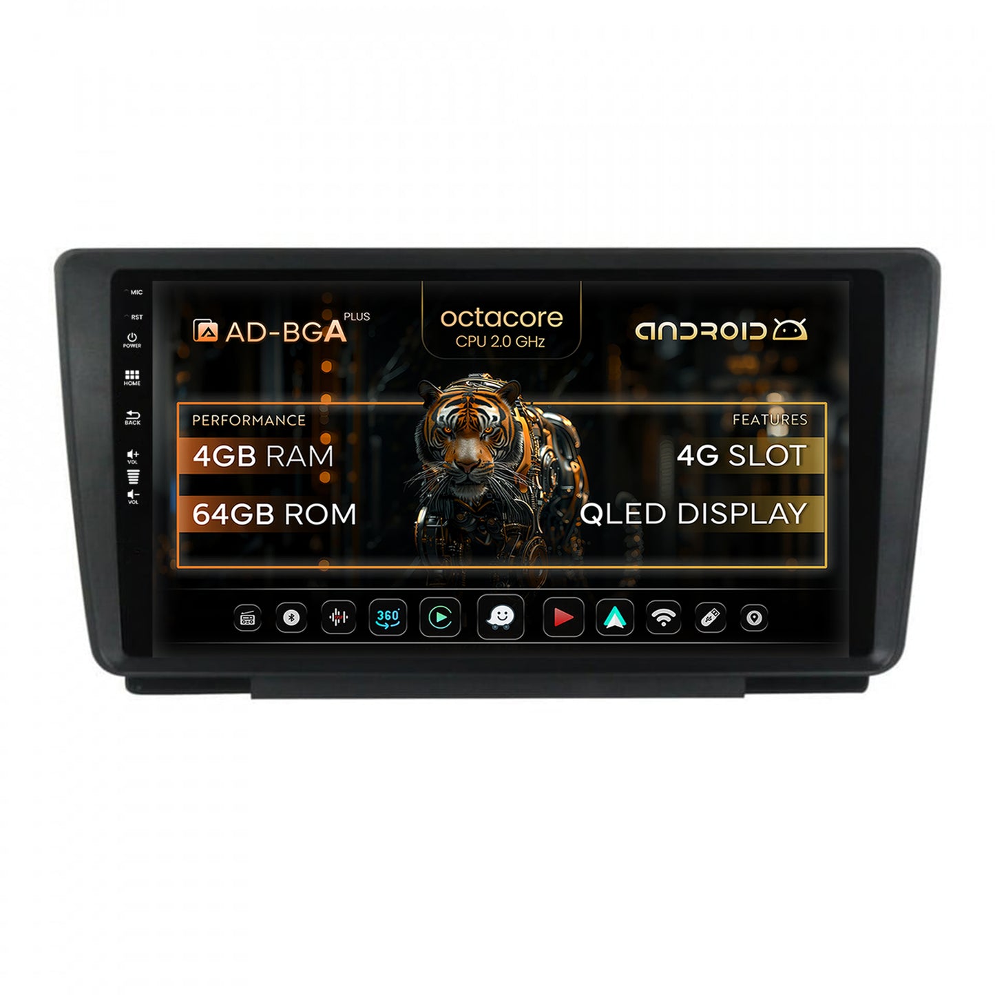 Navigatie Skoda Octavia 2, Android, A-Octacore / 4GB RAM + 64GB ROM, 9 Inch - AD-BGA9004+AD-BGRKIT038