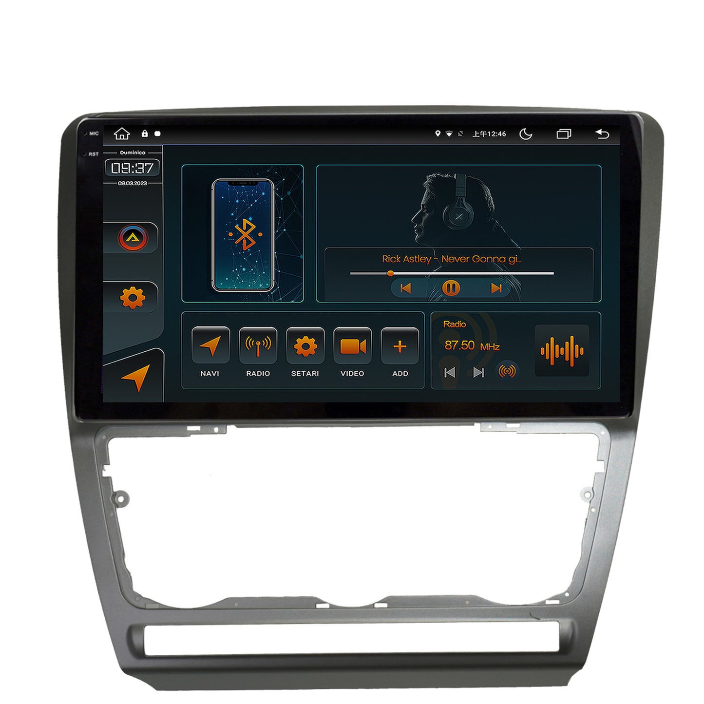 Navigatie Skoda Octavia 2, Android, V-Octacore / 4GB RAM + 64GB ROM, 10.36 Inch - AD-BGV10004+AD-BGRKIT048