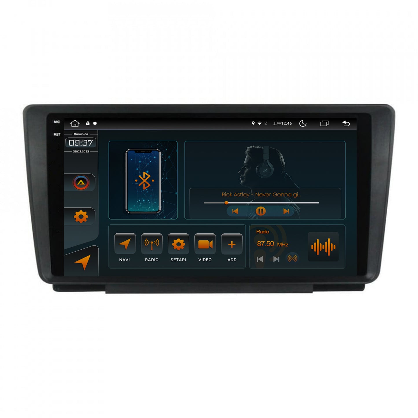 Navigatie Skoda Octavia 2, Android, V-Octacore / 4GB RAM + 64GB ROM, 9 Inch - AD-BGV9004+AD-BGRKIT038