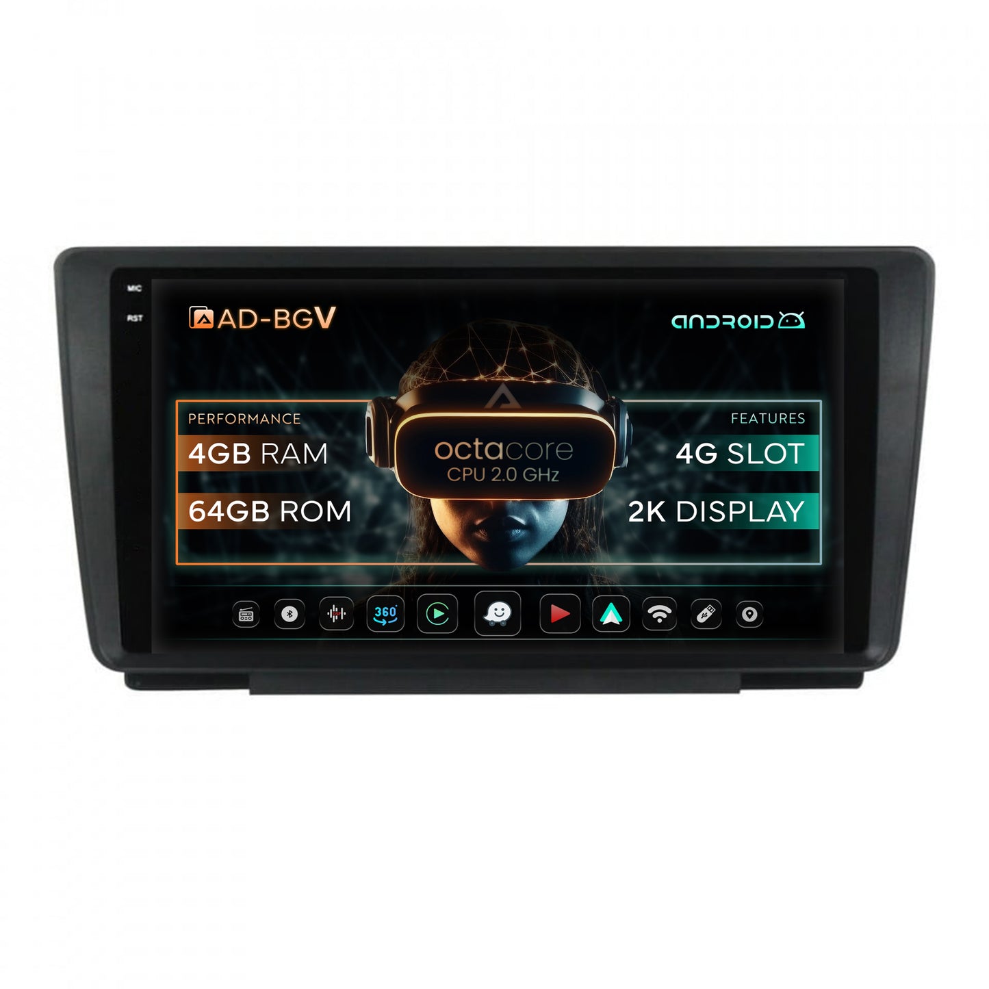 Navigatie Skoda Octavia 2, Android, V-Octacore / 4GB RAM + 64GB ROM, 9 Inch - AD-BGV9004+AD-BGRKIT038