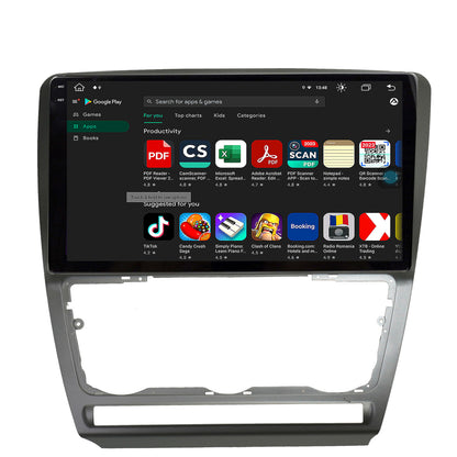 Navigatie Skoda Octavia 2, Android, X-Octacore / 8GB RAM + 256GB ROM, 10.36 Inch - AD-BGX10008+AD-BGRKIT048