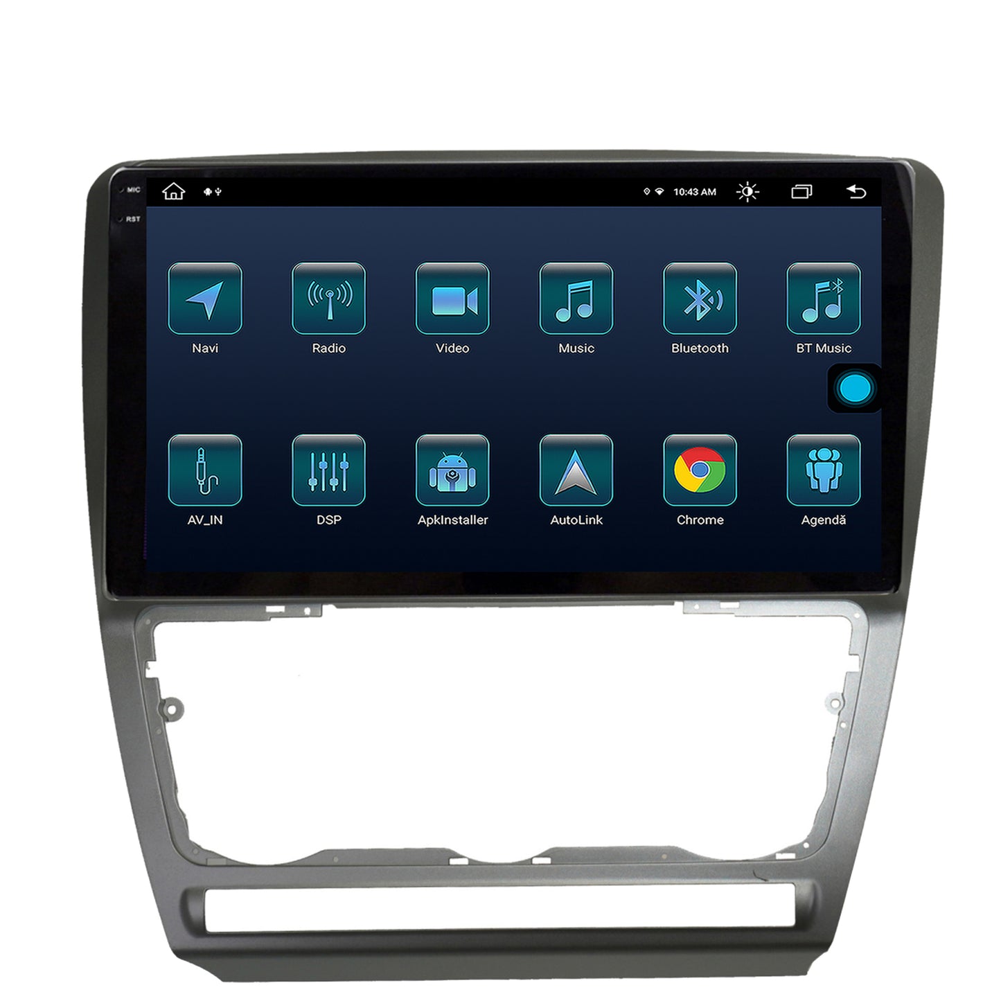 Navigatie Skoda Octavia 2, Android, X-Octacore / 8GB RAM + 256GB ROM, 10.36 Inch - AD-BGX10008+AD-BGRKIT048