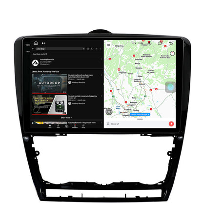 Navigatie Skoda Octavia 2, Android, X-Octacore / 8GB RAM + 256GB ROM, 10.36 Inch - AD-BGX10008+AD-BGRKIT048v2