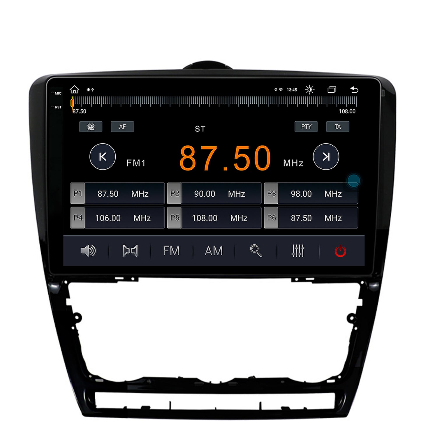 Navigatie Skoda Octavia 2, Android, X-Octacore / 8GB RAM + 256GB ROM, 10.36 Inch - AD-BGX10008+AD-BGRKIT048v2