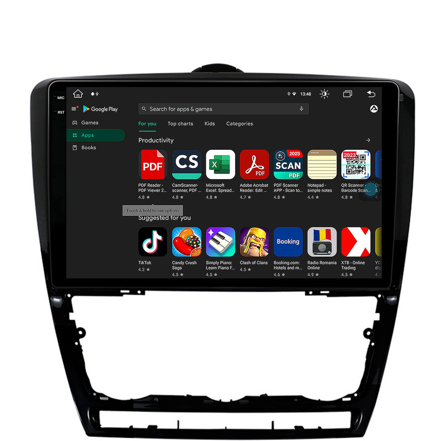 Navigatie Skoda Octavia 2, Android, X-Octacore / 8GB RAM + 256GB ROM, 10.36 Inch - AD-BGX10008+AD-BGRKIT048v2