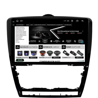 Navigatie Skoda Octavia 2, Android, X-Octacore / 8GB RAM + 256GB ROM, 10.36 Inch - AD-BGX10008+AD-BGRKIT048v2