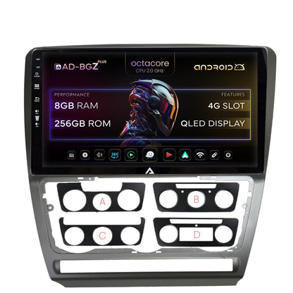 Navigatie Skoda Octavia 2, Android, Z-Octacore / 8GB RAM + 256GB ROM, 10.1 Inch - AD-BGZ10008+AD-BGRKIT048