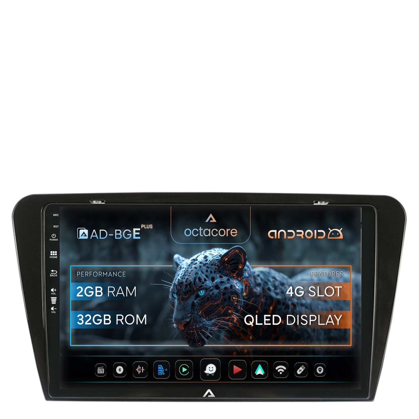 Navigatie Skoda Octavia 3 (2013-2018), Android, E-Octacore / 2GB RAM + 32GB ROM, 10.1 Inch - AD-BGE10002+AD-BGRKIT026