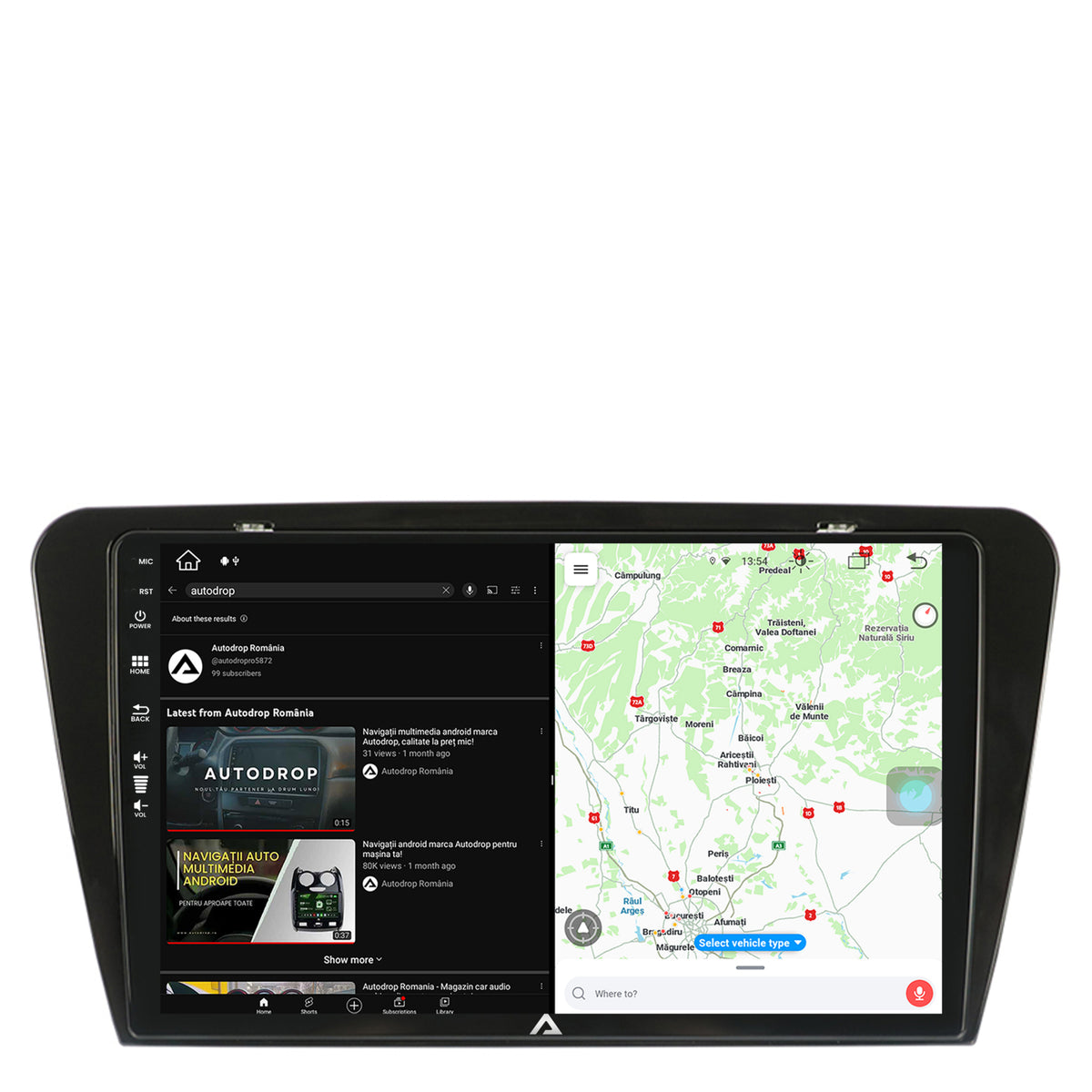 Navigatie Skoda Octavia 3 (2013-2018), Android, Z-Octacore / 8GB RAM + 256GB ROM, 10.1 Inch - AD-BGZ10008+AD-BGRKIT026