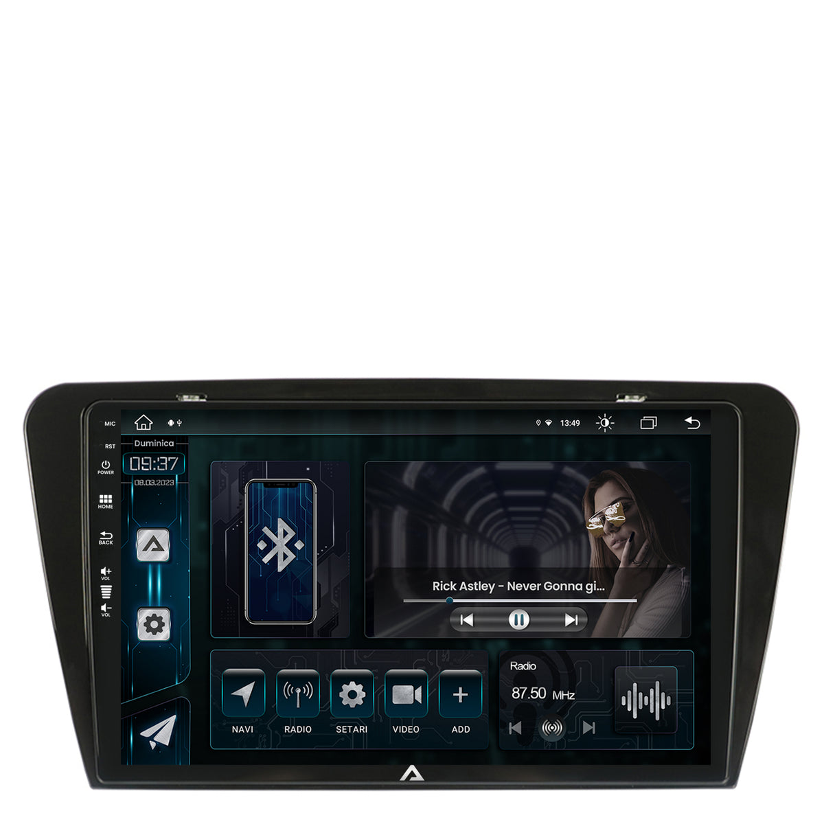 Navigatie Skoda Octavia 3 (2013-2018), Android, Z-Octacore / 8GB RAM + 256GB ROM, 10.1 Inch - AD-BGZ10008+AD-BGRKIT026