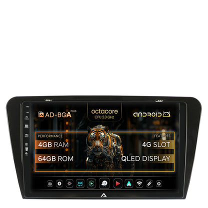 Navigatie Skoda Octavia 3 (2013-2018), Android, A-Octacore / 4GB RAM + 64GB ROM, 10.1 Inch - AD-BGA10004+AD-BGRKIT026