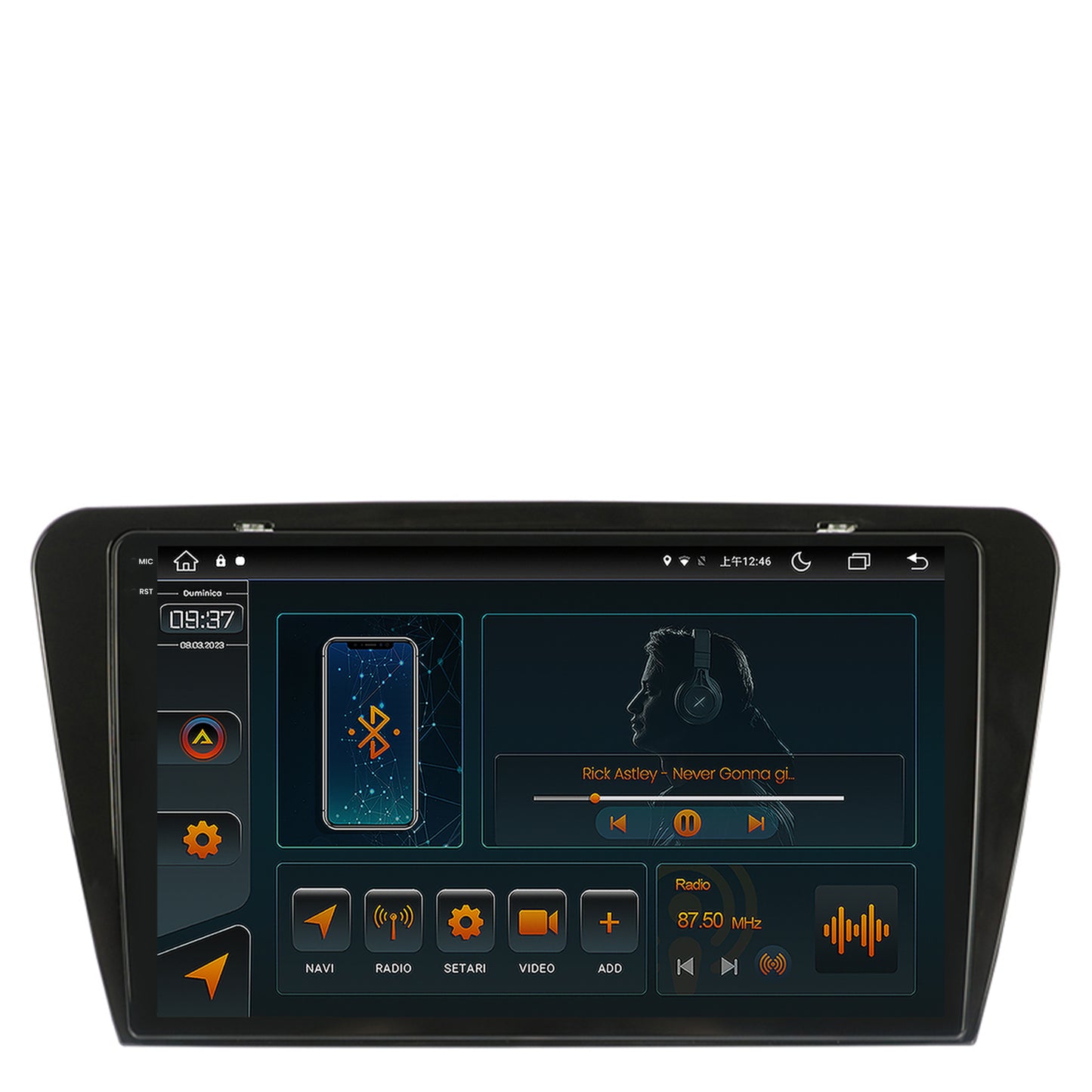 Navigatie Skoda Octavia 3 (2013-2018), Android, V-Octacore / 4GB RAM + 64GB ROM, 10.36 Inch - AD-BGV10004+AD-BGRKIT026