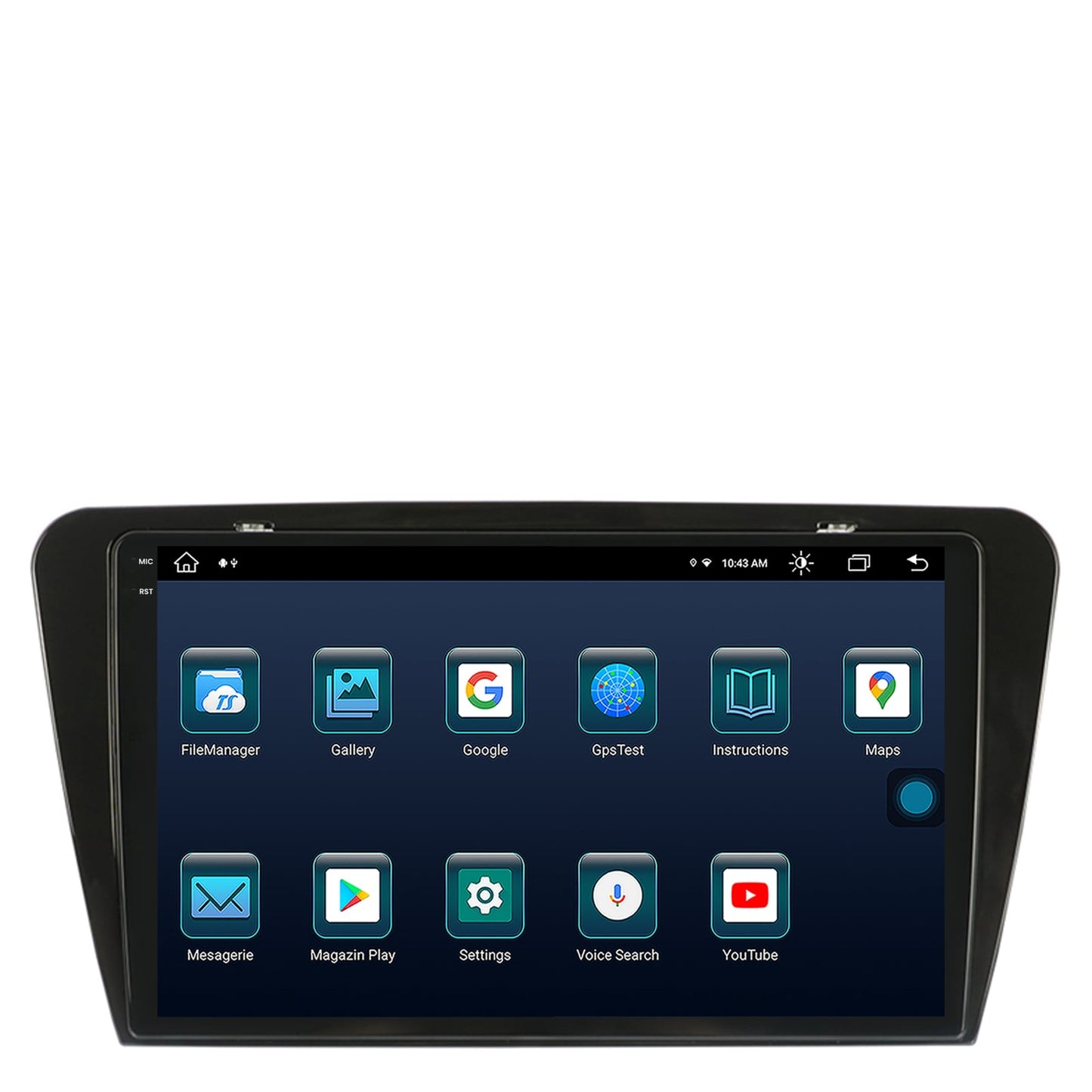 Navigatie Skoda Octavia 3 (2013-2018), Android, X-Octacore / 8GB RAM + 256GB ROM, 10.36 Inch - AD-BGX10008+AD-BGRKIT026