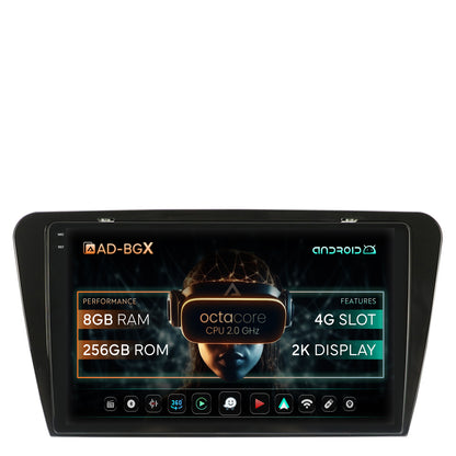 Navigatie Skoda Octavia 3 (2013-2018), Android, X-Octacore / 8GB RAM + 256GB ROM, 10.36 Inch - AD-BGX10008+AD-BGRKIT026