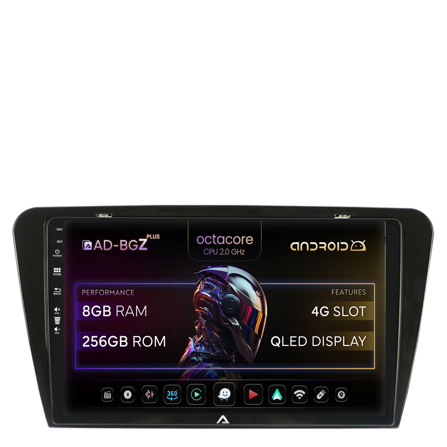 Navigatie Skoda Octavia 3 (2013-2018), Android, Z-Octacore / 8GB RAM + 256GB ROM, 10.1 Inch - AD-BGZ10008+AD-BGRKIT026