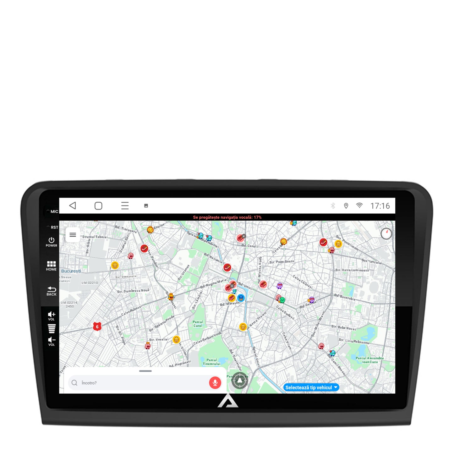 Navigatie Skoda Superb 2 (2008-2015), Android, P-Octacore / 2GB RAM + 32GB ROM, 10.1 Inch - AD-BGP10002+AD-BGRKIT043