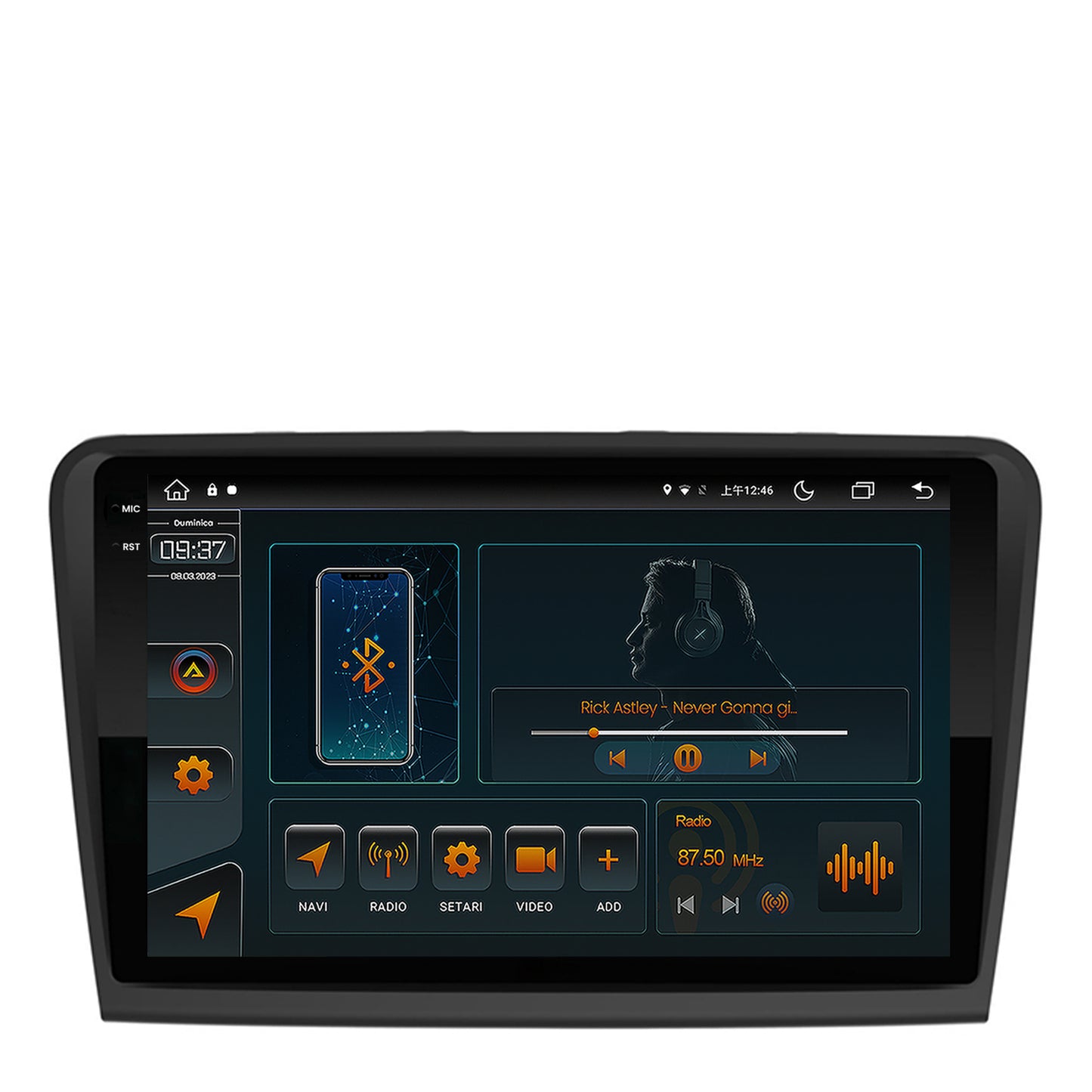 Navigatie Skoda Superb 2 (2008-2015), Android, V-Octacore / 4GB RAM + 64GB ROM, 10.36 Inch - AD-BGV10004+AD-BGRKIT043