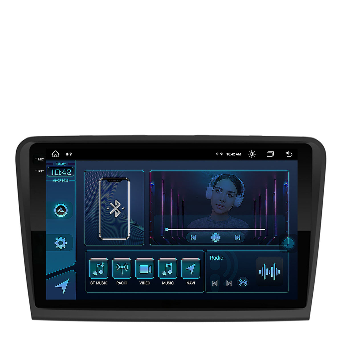 Navigatie Skoda Superb 2 (2008-2015), Android, X-Octacore / 8GB RAM + 256GB ROM, 10.36 Inch - AD-BGX10008+AD-BGRKIT043