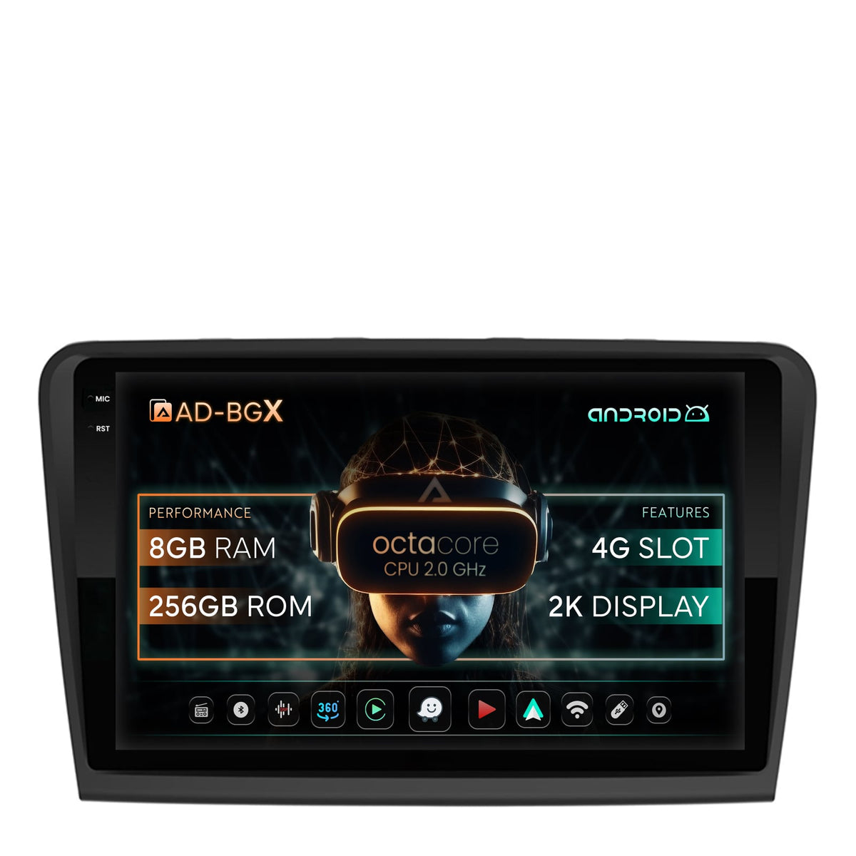 Navigatie Skoda Superb 2 (2008-2015), Android, X-Octacore / 8GB RAM + 256GB ROM, 10.36 Inch - AD-BGX10008+AD-BGRKIT043