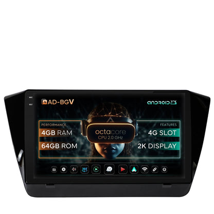 Navigatie Skoda Superb 3 (2015+), Android, V-Octacore / 4GB RAM + 64GB ROM, 10.36 Inch - AD-BGV10004+AD-BGRKIT034