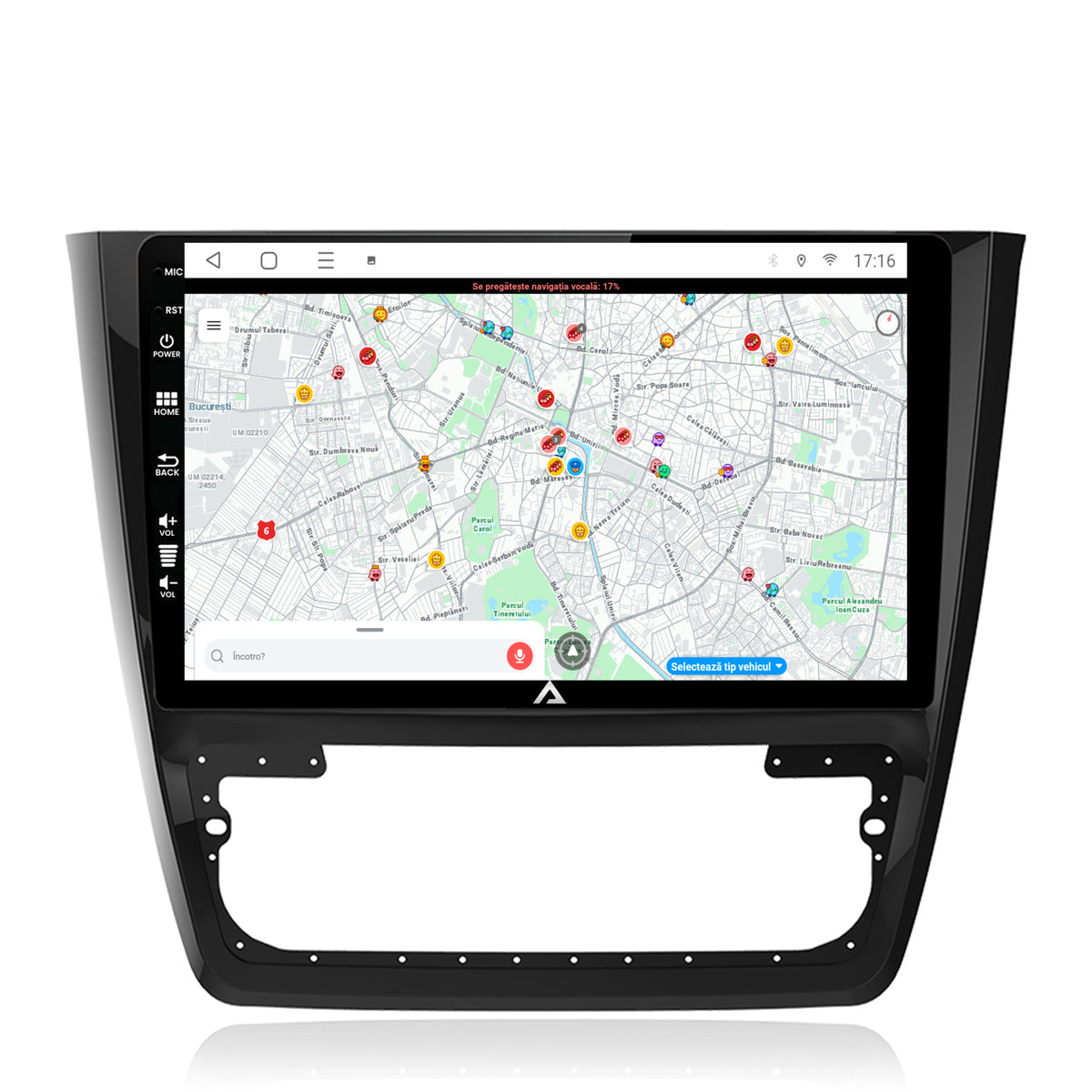 Navigatie Skoda Yeti, Android, E-Octacore / 2GB RAM + 32GB ROM, 10.1 Inch - AD-BGE10002+AD-BGRKIT040