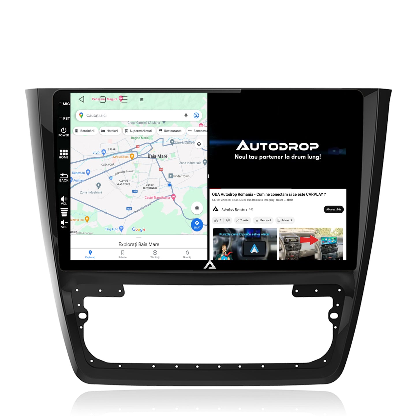 Navigatie Skoda Yeti, Android, E-Octacore / 2GB RAM + 32GB ROM, 10.1 Inch - AD-BGE10002+AD-BGRKIT040