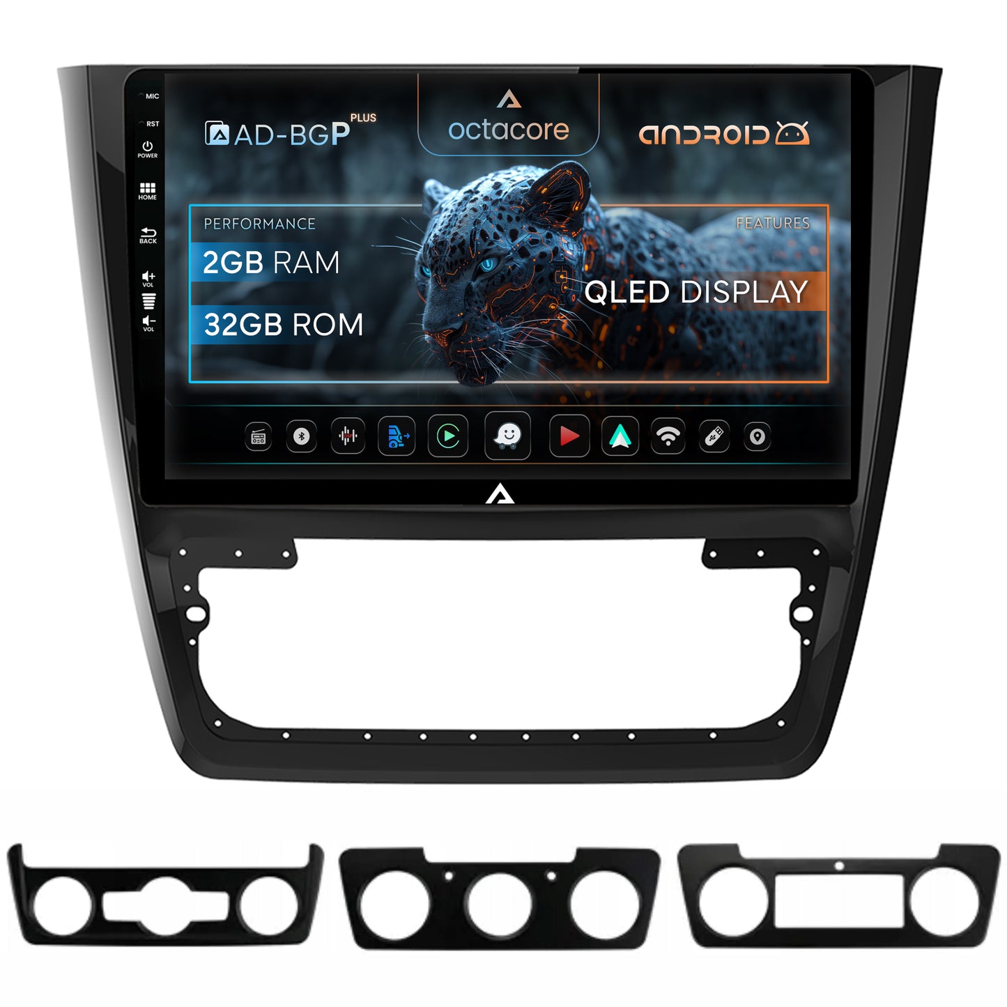 Navigatie Skoda Yeti, Android, P-Octacore / 2GB RAM + 32GB ROM, 10.1 Inch - AD-BGP10002+AD-BGRKIT040