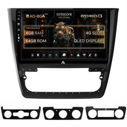 Navigatie Skoda Yeti, Android, A-Octacore / 4GB RAM + 64GB ROM, 10.1 Inch - AD-BGA10004+AD-BGRKIT040