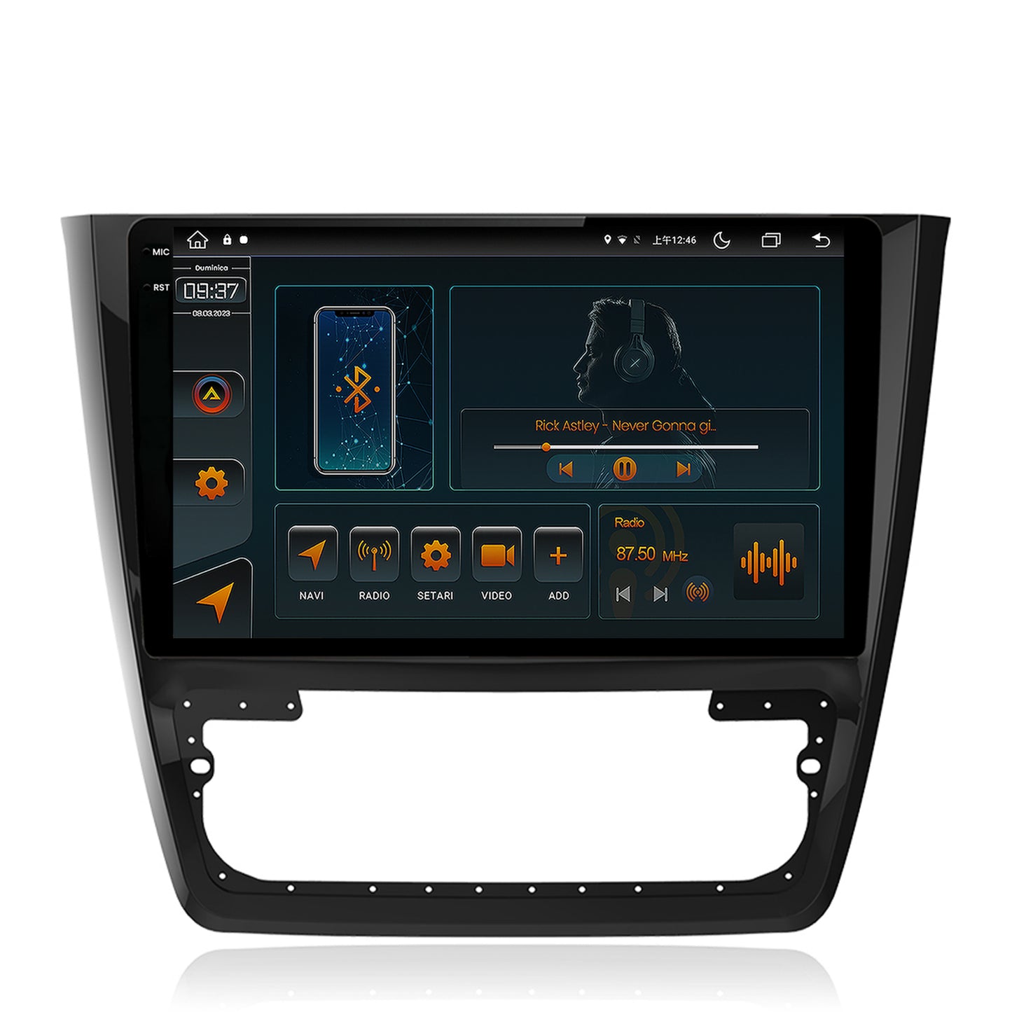 Navigatie Skoda Yeti, Android, V-Octacore / 4GB RAM + 64GB ROM, 10.36 Inch - AD-BGV10004+AD-BGRKIT040