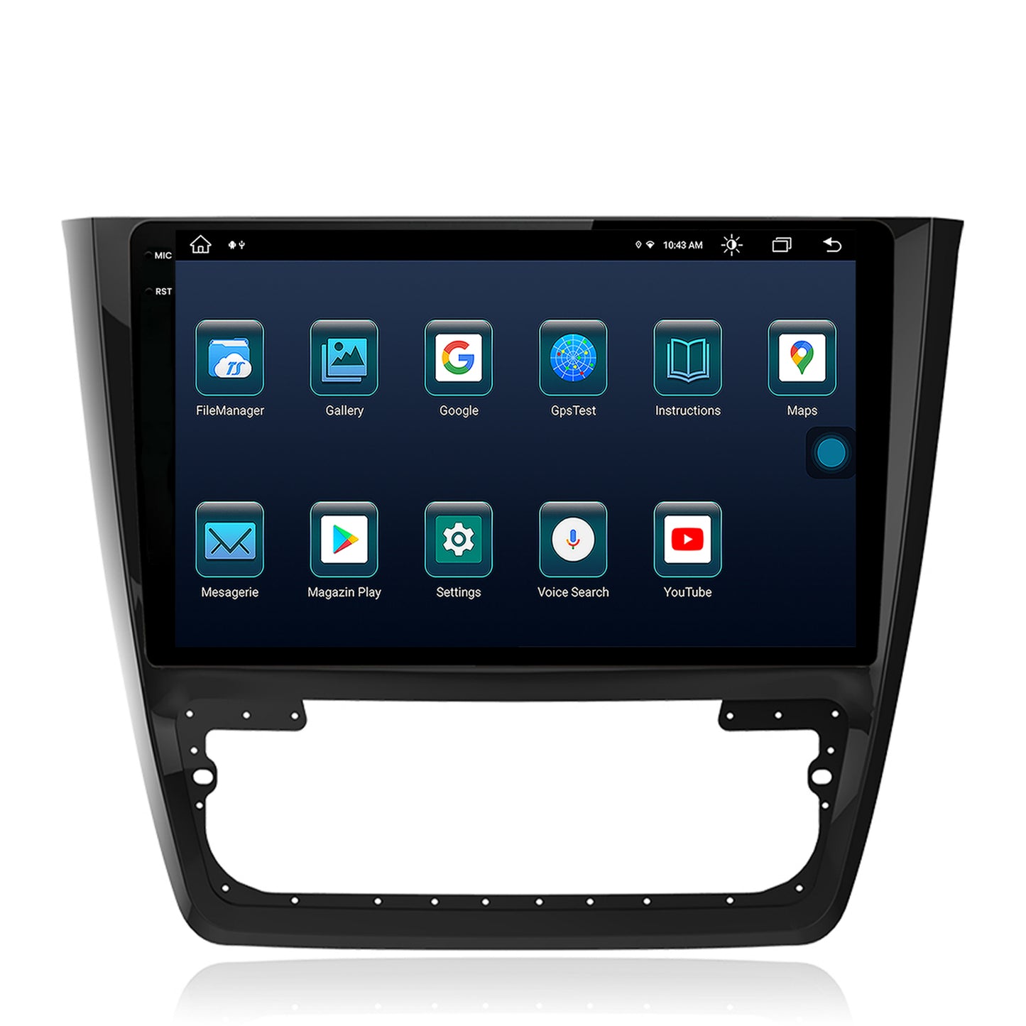 Navigatie Skoda Yeti, Android, X-Octacore / 8GB RAM + 256GB ROM, 10.36 Inch - AD-BGX10008+AD-BGRKIT040