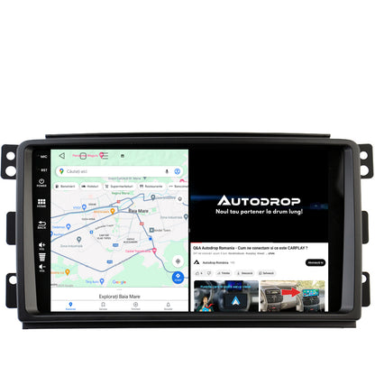 Navigatie Smart For Two (2007-2010), Android, E-Octacore / 2GB RAM + 32GB ROM, 9 Inch - AD-BGE9002+AD-BGRKIT417