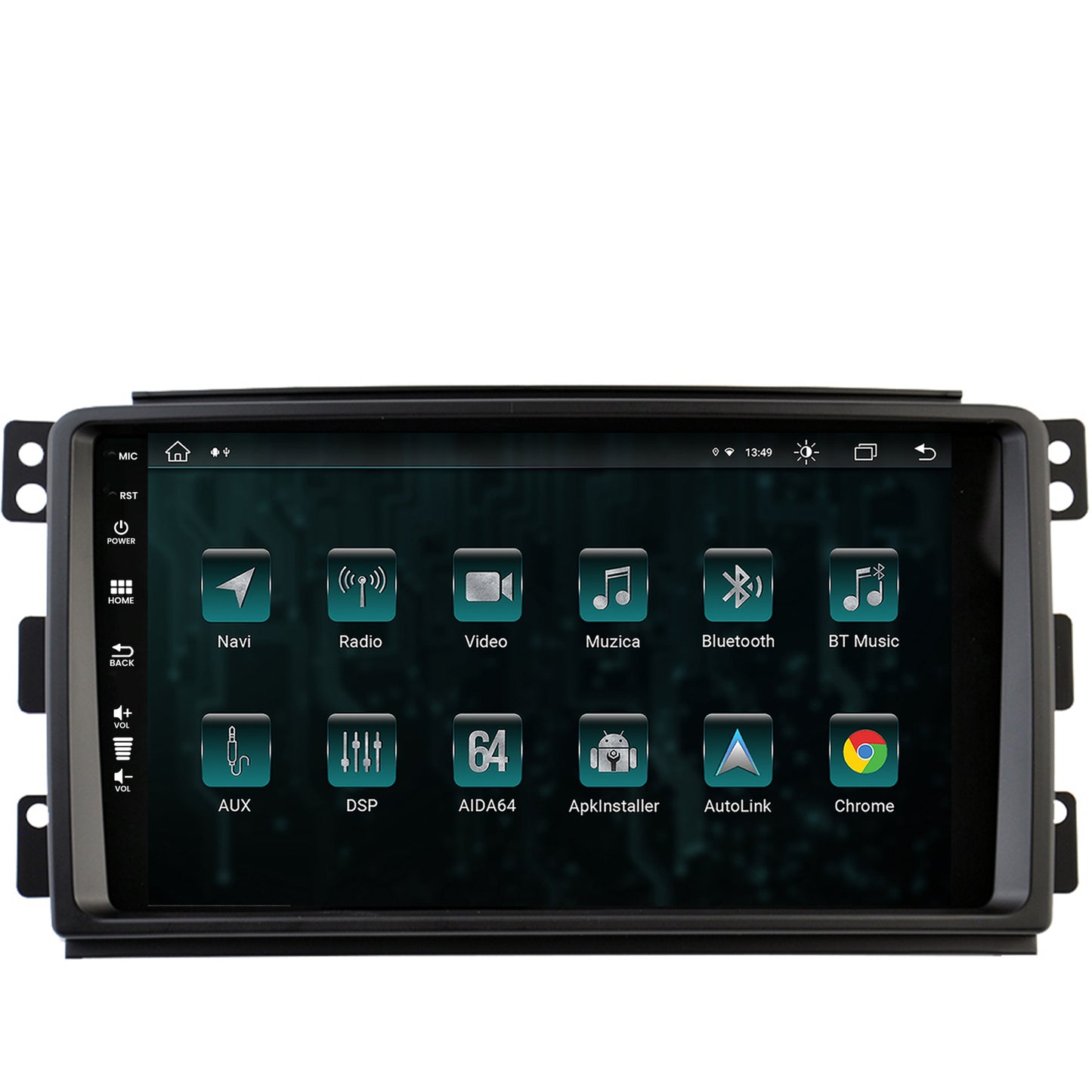 Navigatie Smart For Two (2007-2010), Android, Z-Octacore / 8GB RAM + 256GB ROM, 9 Inch - AD-BGZ9008+AD-BGRKIT417