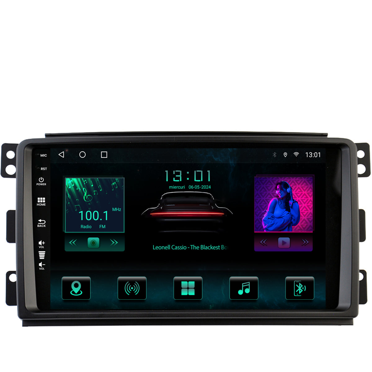 Navigatie Smart For Two (2007-2010), Android, A-Octacore / 4GB RAM + 64GB ROM, 9 Inch - AD-BGA9004+AD-BGRKIT417