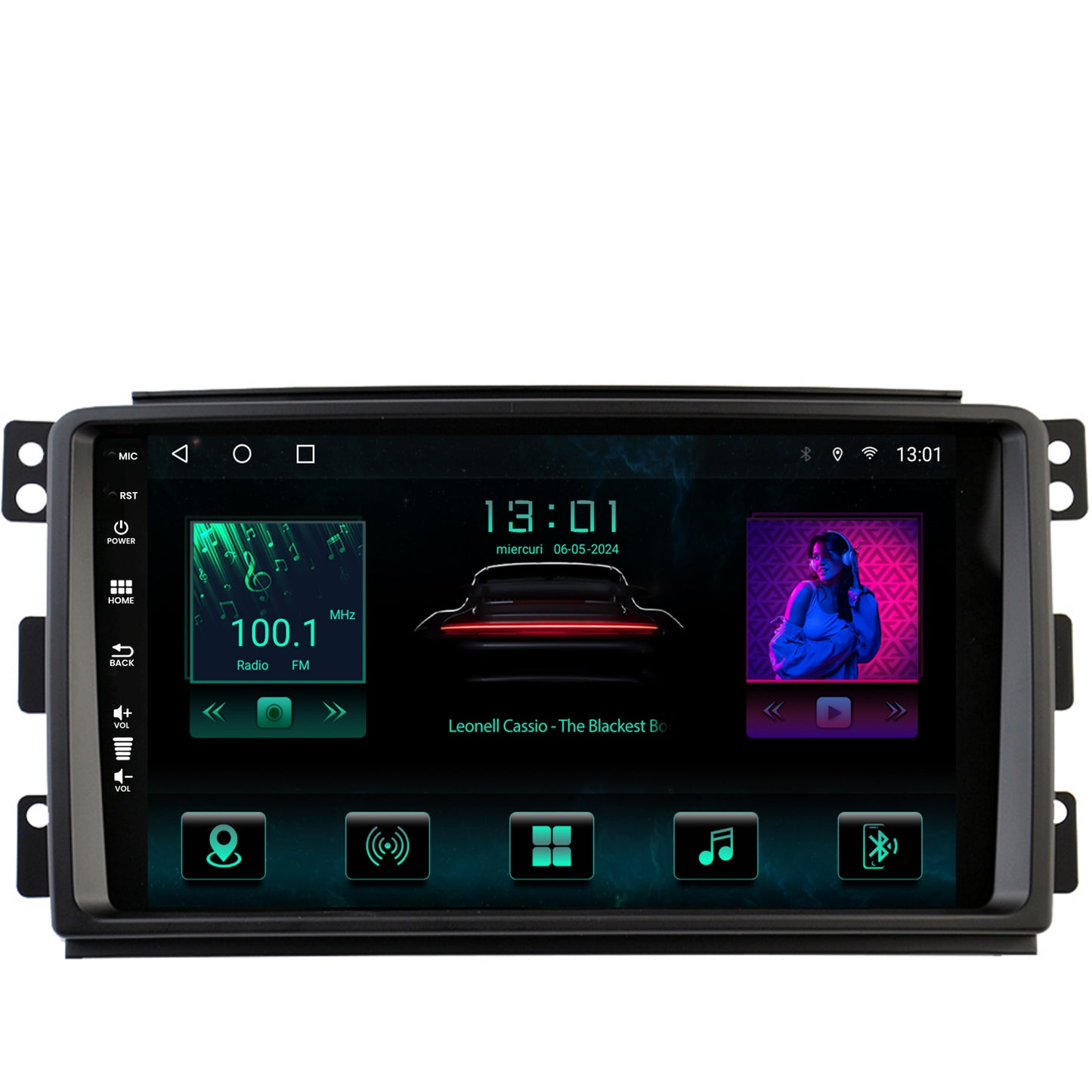 Navigatie Smart For Two (2007-2010), Android, A-Octacore / 4GB RAM + 64GB ROM, 9 Inch - AD-BGA9004+AD-BGRKIT417
