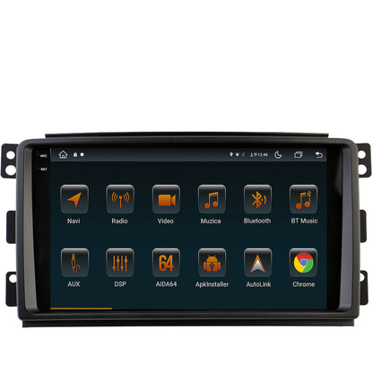 Navigatie Smart For Two (2007-2010), Android, V-Octacore / 4GB RAM + 64GB ROM, 9.5 Inch - AD-BGV9004+AD-BGRKIT417