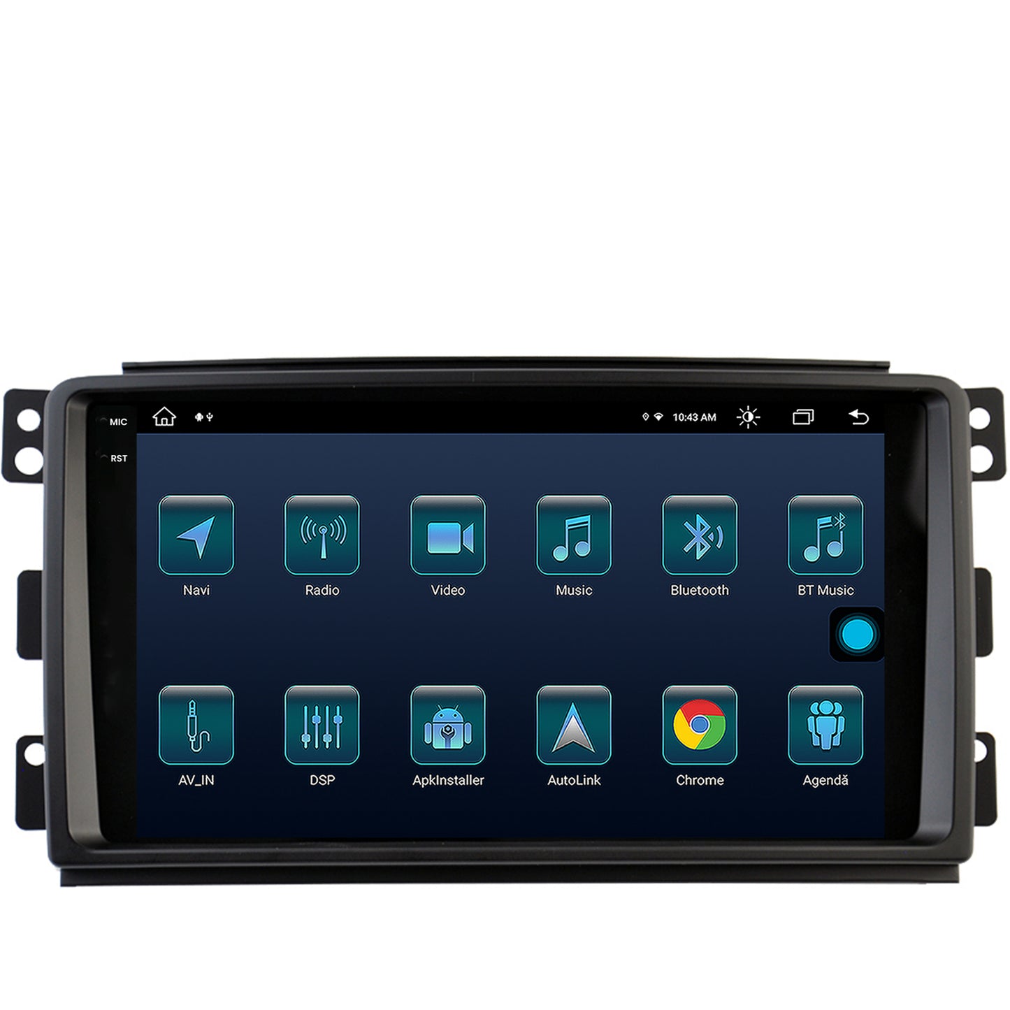 Navigatie Smart For Two (2007-2010), Android, X-Octacore / 8GB RAM + 256GB ROM, 9.5 Inch - AD-BGX9008+AD-BGRKIT417