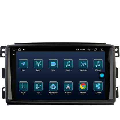 Navigatie Smart For Two (2007-2010), Android, X-Octacore / 8GB RAM + 256GB ROM, 9.5 Inch - AD-BGX9008+AD-BGRKIT417